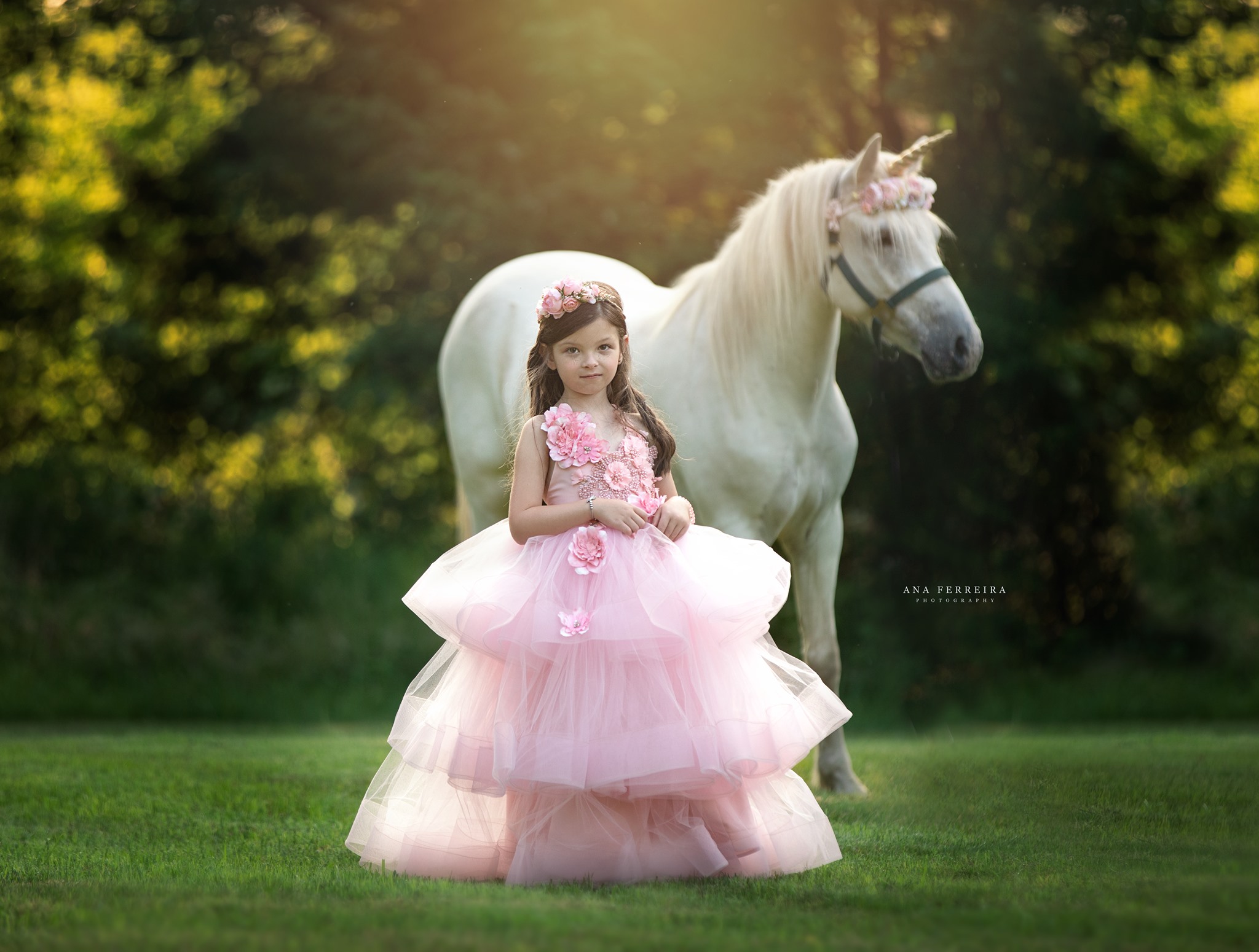 Unicorn photo shoot in the park